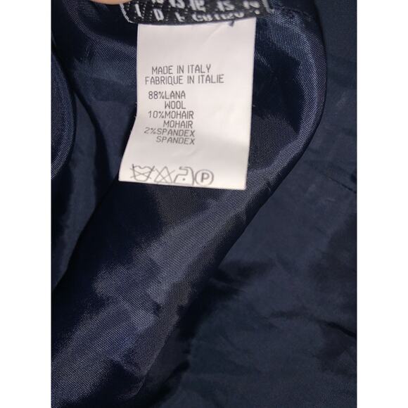 TSE Blue Wool & Mohair designer Suit Style jacket Blazer Fully Lined UK16 US12 - Picture 6 of 8